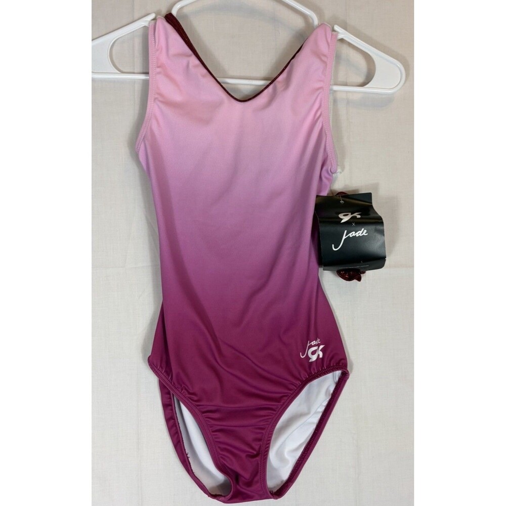 Jade Carey GK Elite Leotard Tank Pink Ombré Women’s Size AS (Small) Made USA!